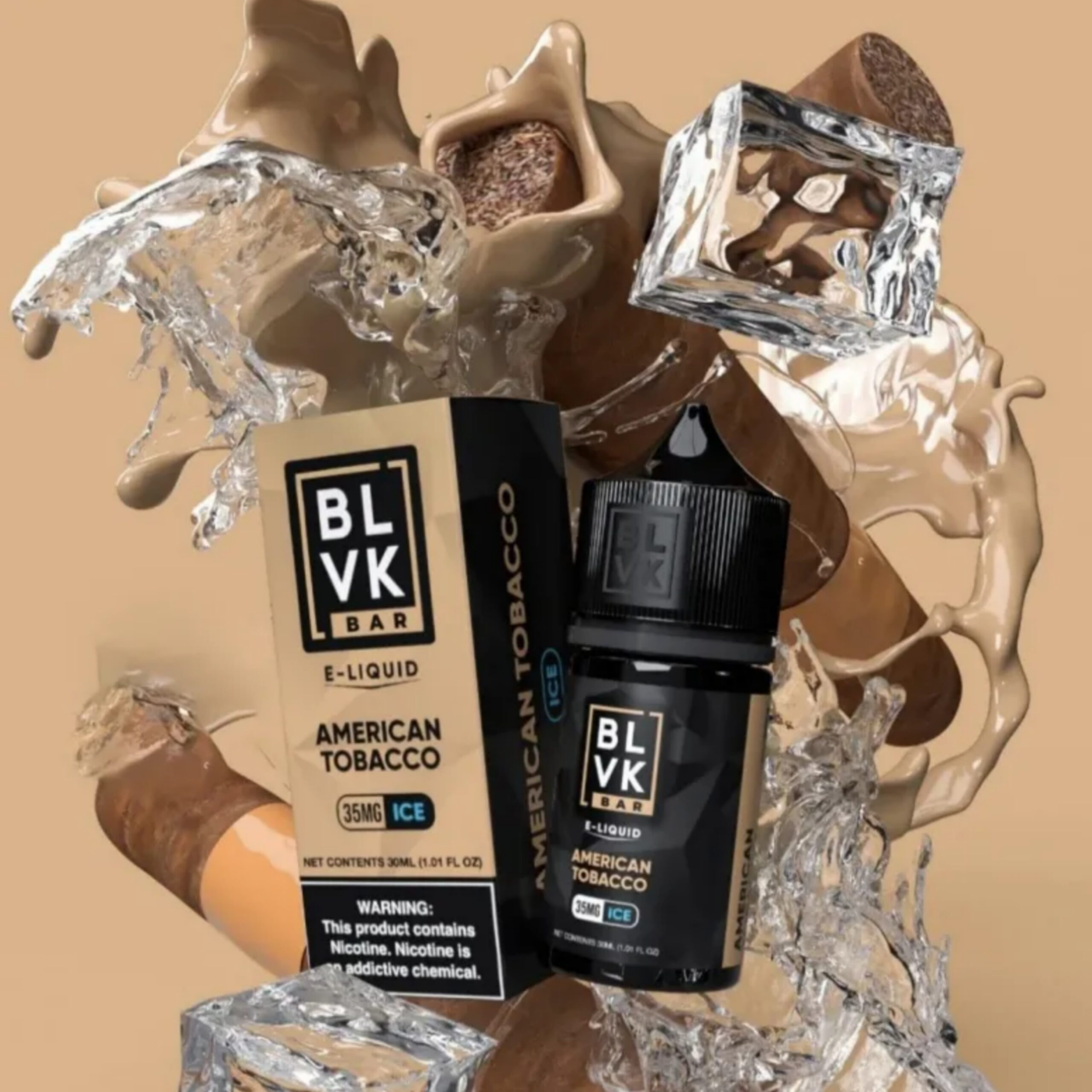 Blvk Bar American Tobacco ice nicsalt 30ml BLVK BAR Nicsalt American Tobacco ice 30ml - Image 1