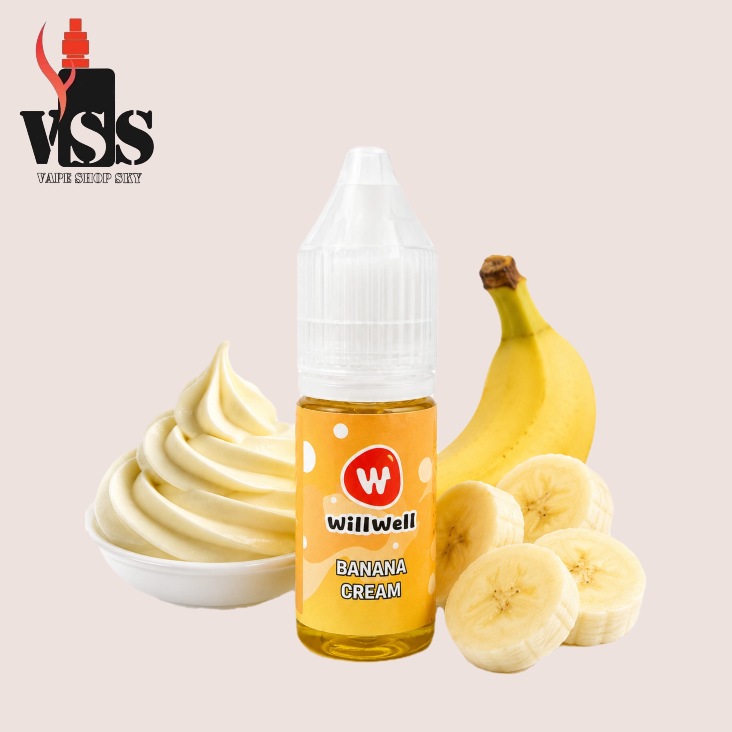 Will Well 10ml Nicsalt Banana Cream Will Well 10ml Nicsalt Banana Cream - Image 1